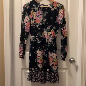H&M - Divided | Floral dress | long sleeve | mini
